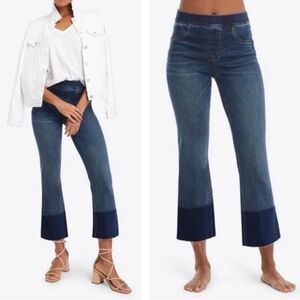 Spanx Cropped Flare Denim in Medium Wash, Sz S